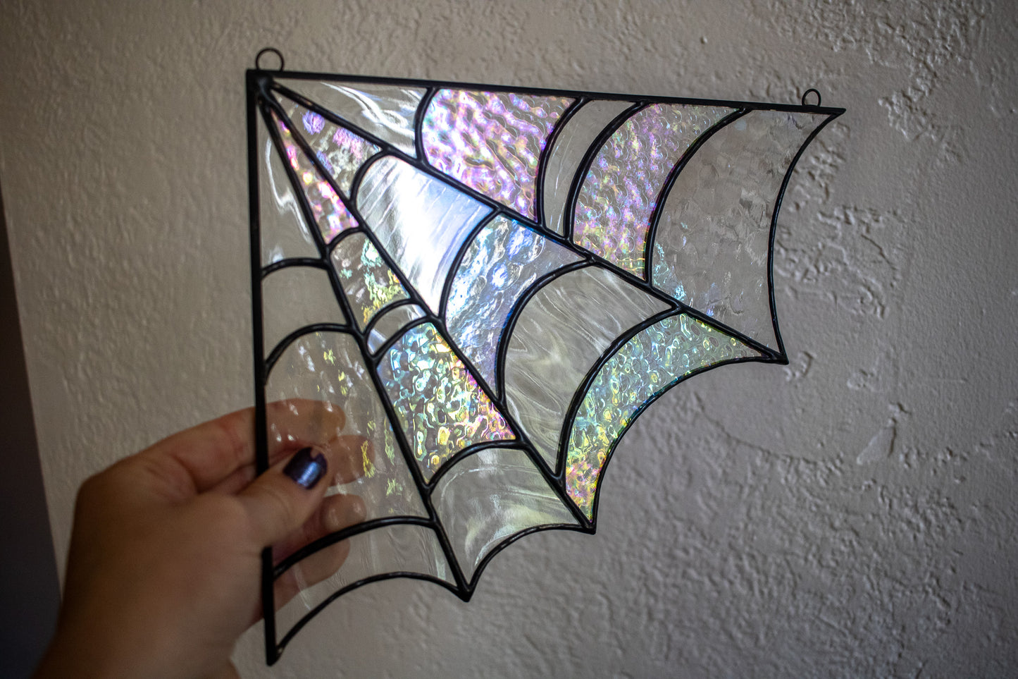 *Discounted * Iridescent Corner Hanging Spider Web Suncatcher