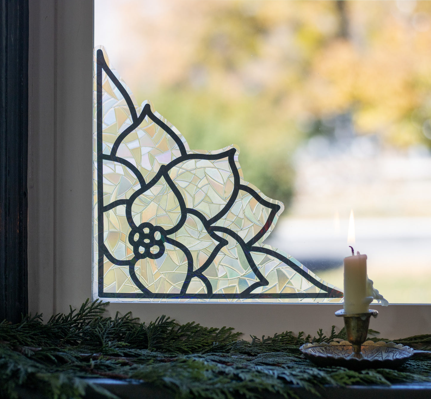 Poinsettia Window Cling