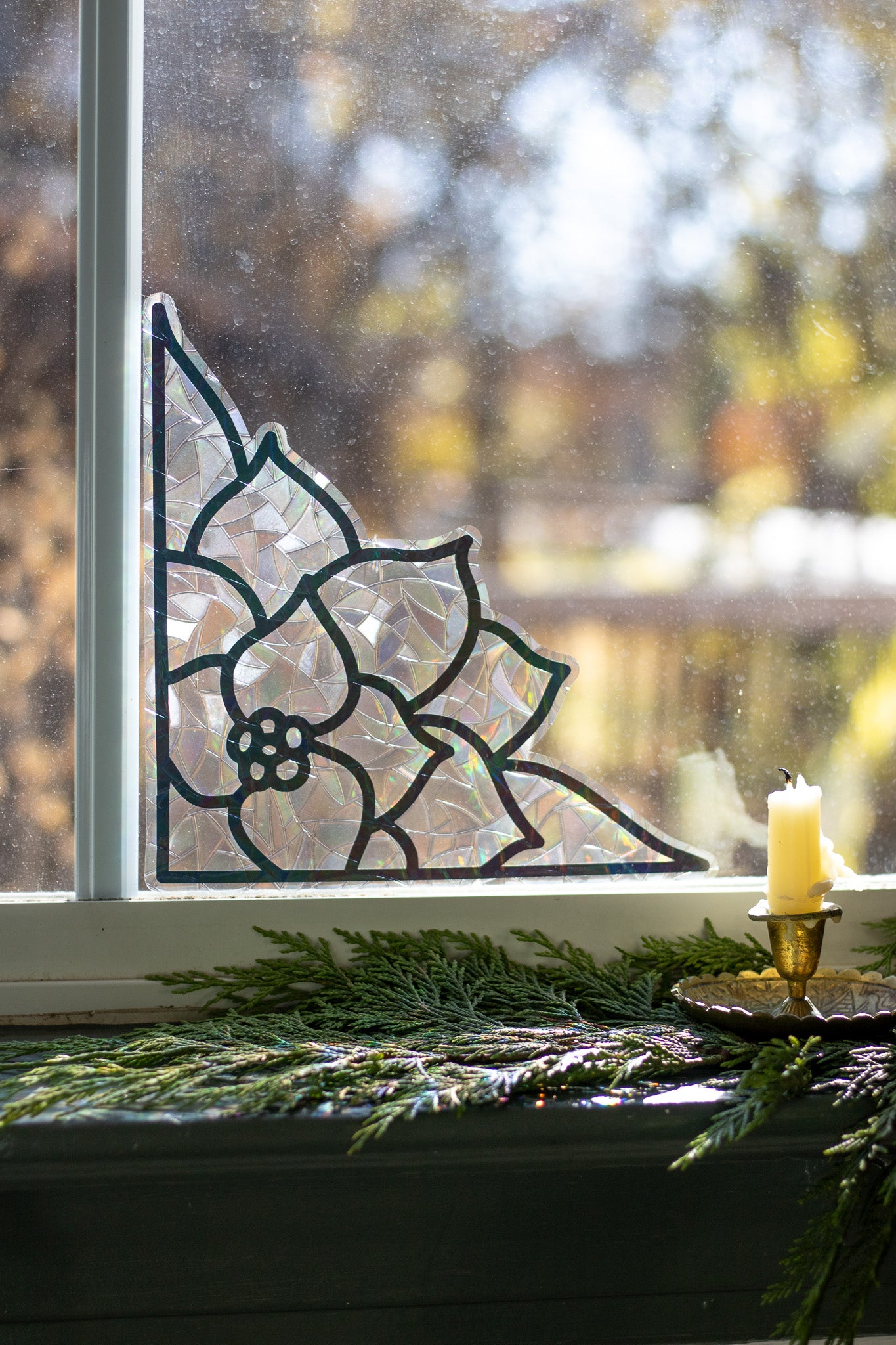 Poinsettia Window Cling