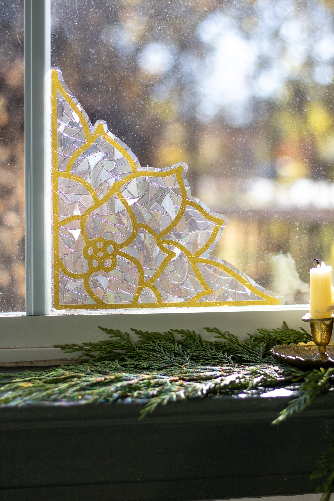 Poinsettia Window Cling
