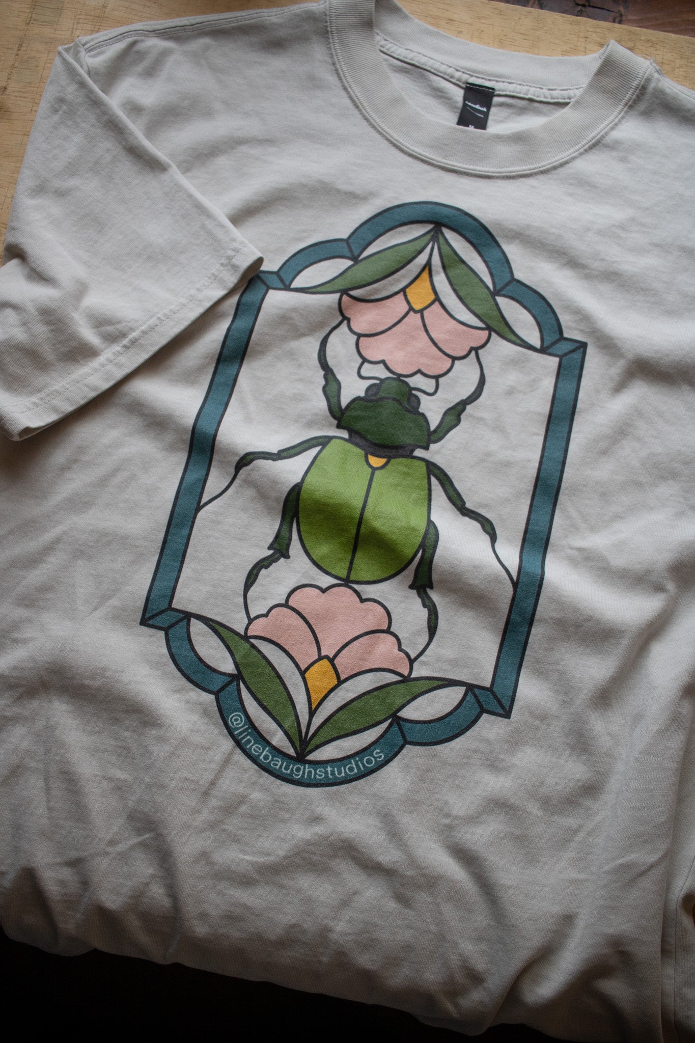Scarab Beetle Oversized faded t-shirt