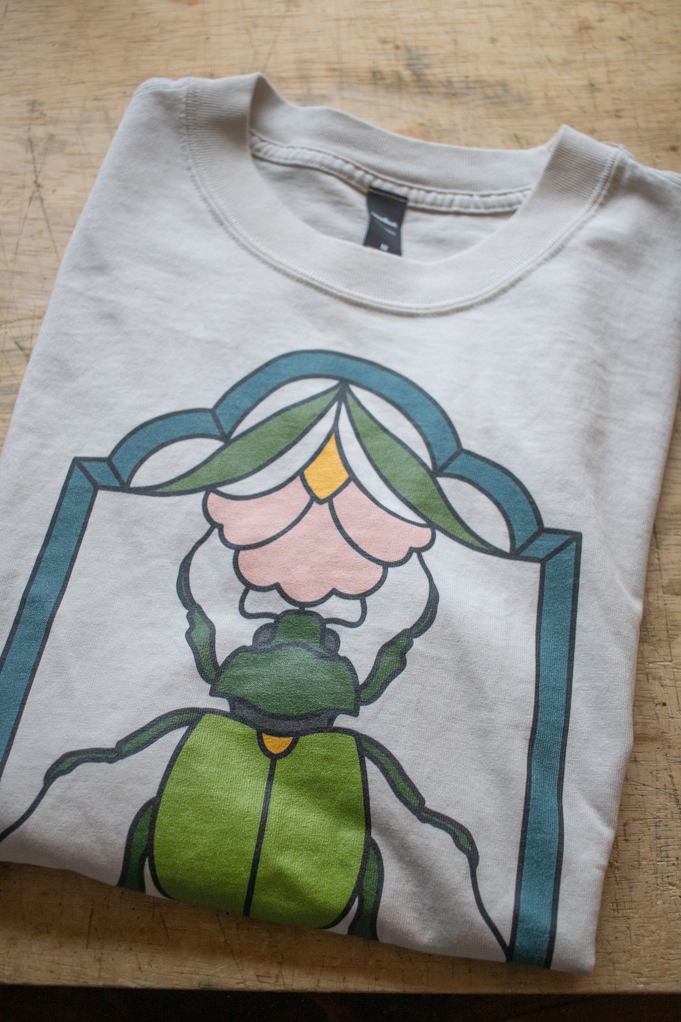 Scarab Beetle Oversized faded t-shirt