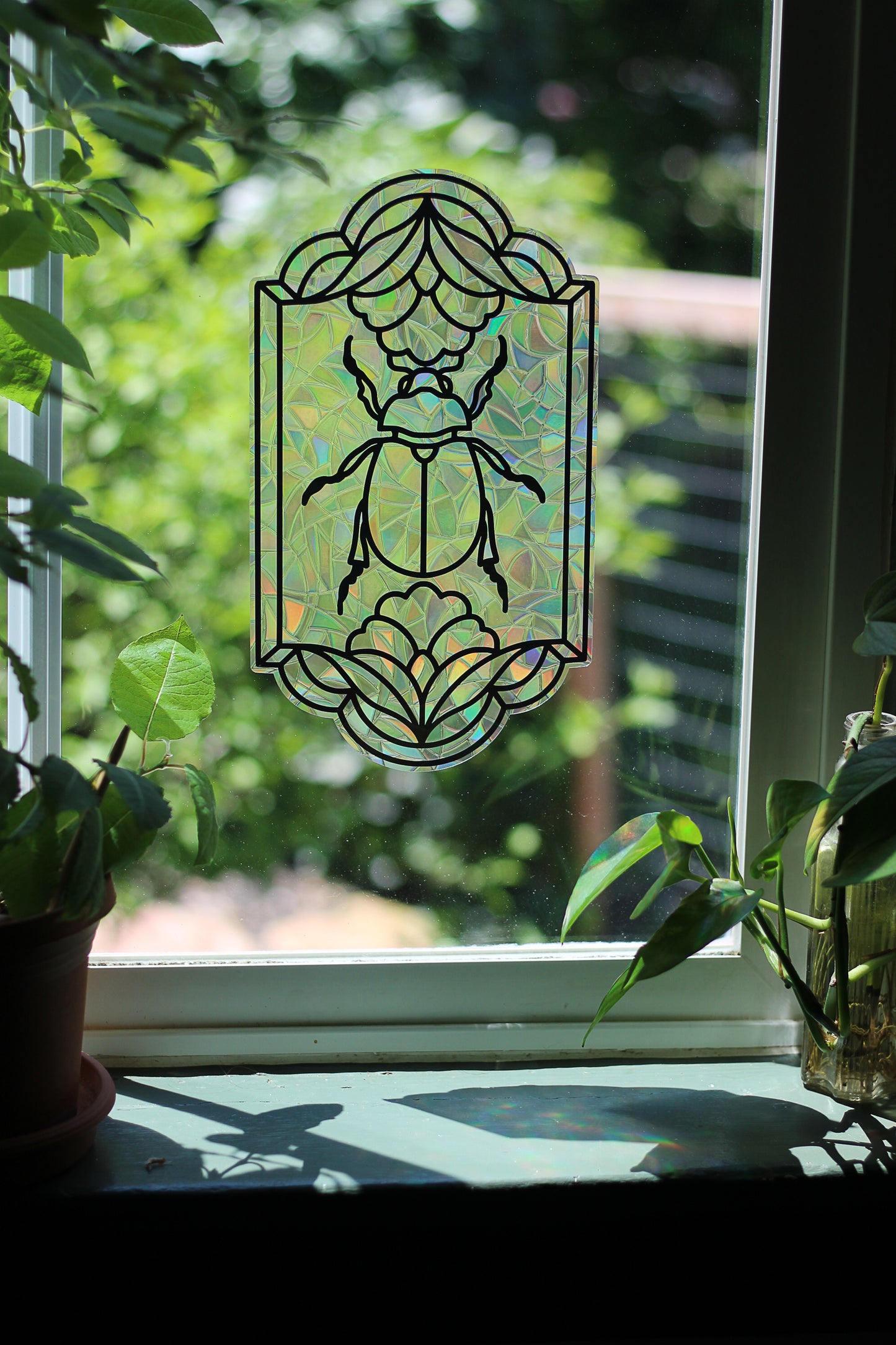 Scarab Beetle Window Cling