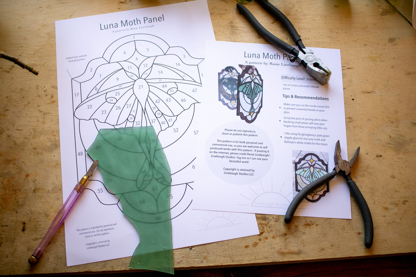 Pattern - Luna Moth Panel