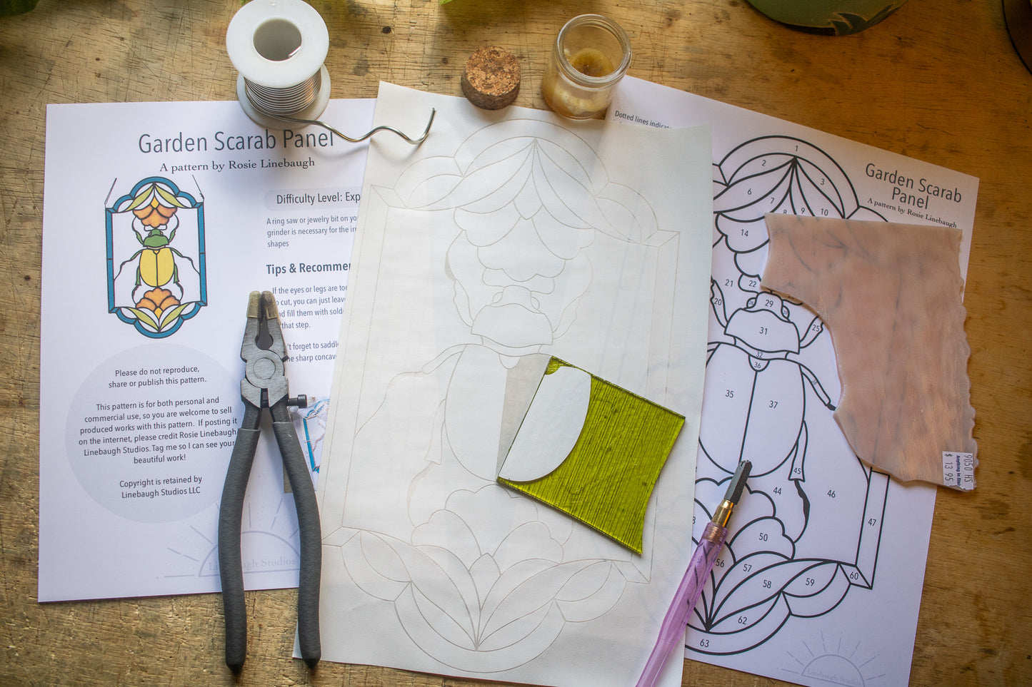 Pattern - Garden Scarab Panel