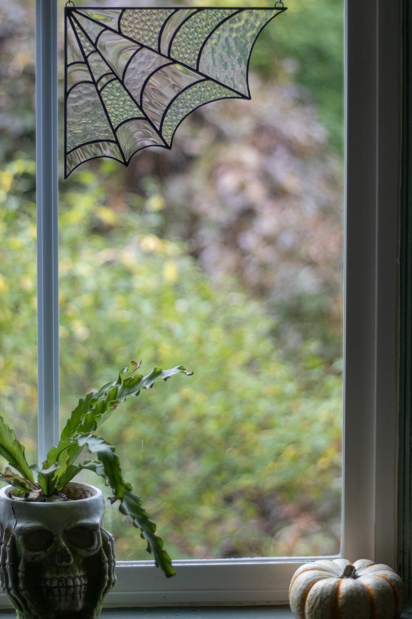 Iridescent Corner Hanging Spider Web Suncatcher