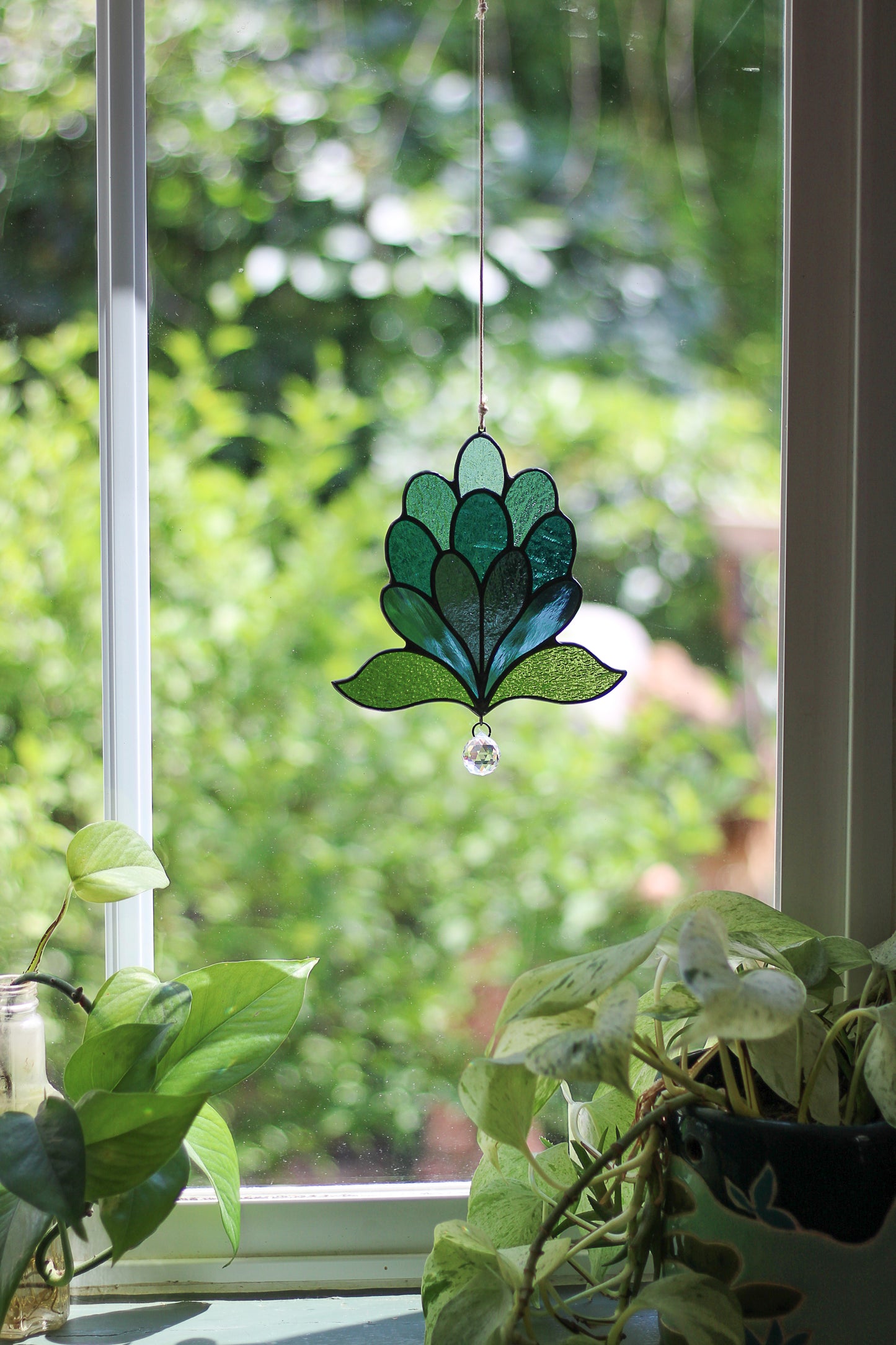 Blue Bubble Flower Sun Catcher