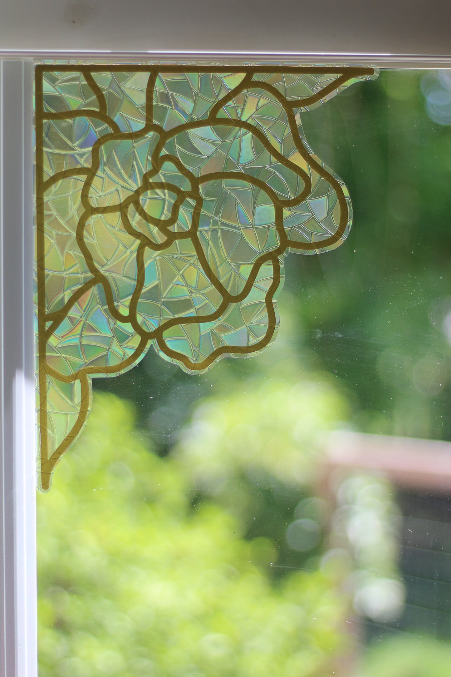 Peony Corner Window Cling