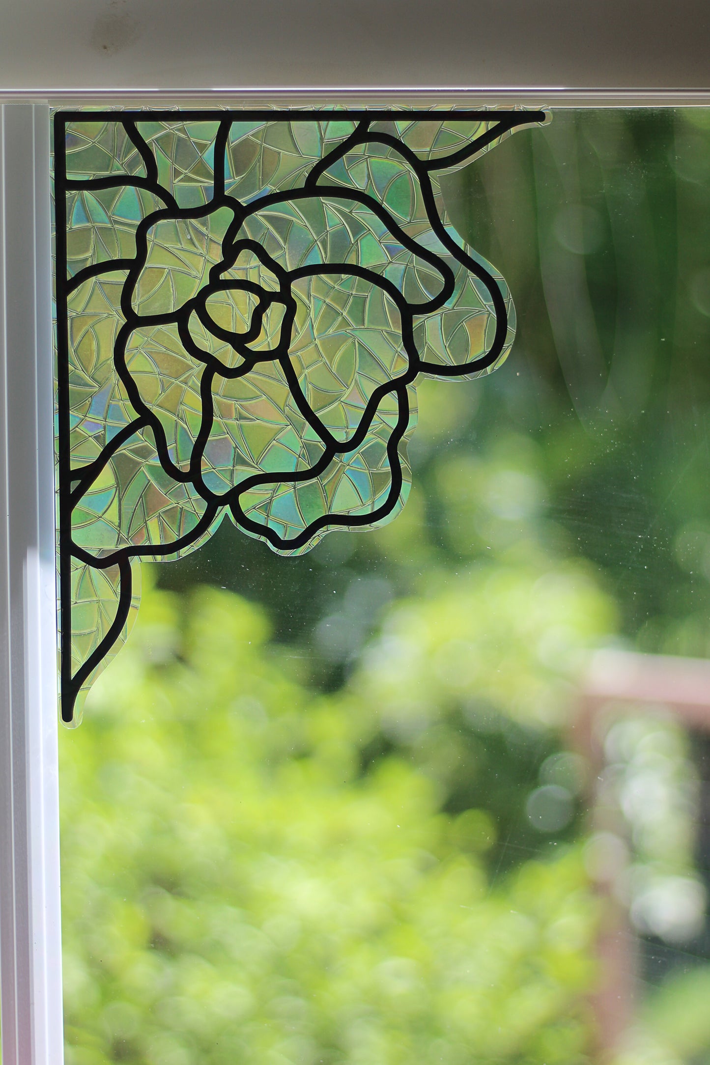 Peony Corner Window Cling