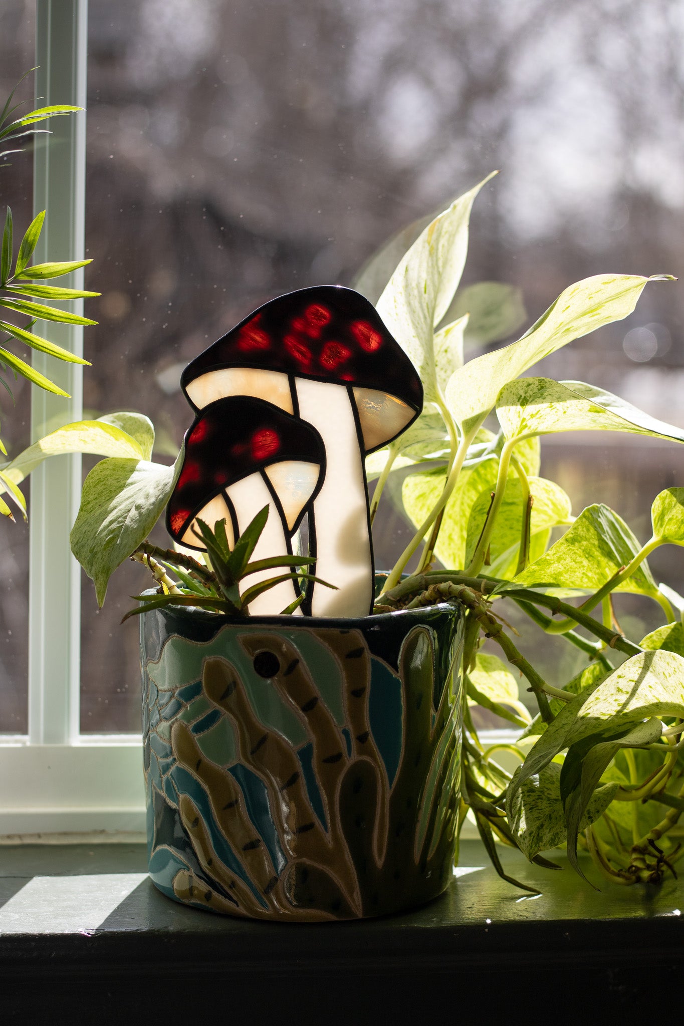 Mushroom Plant Stake