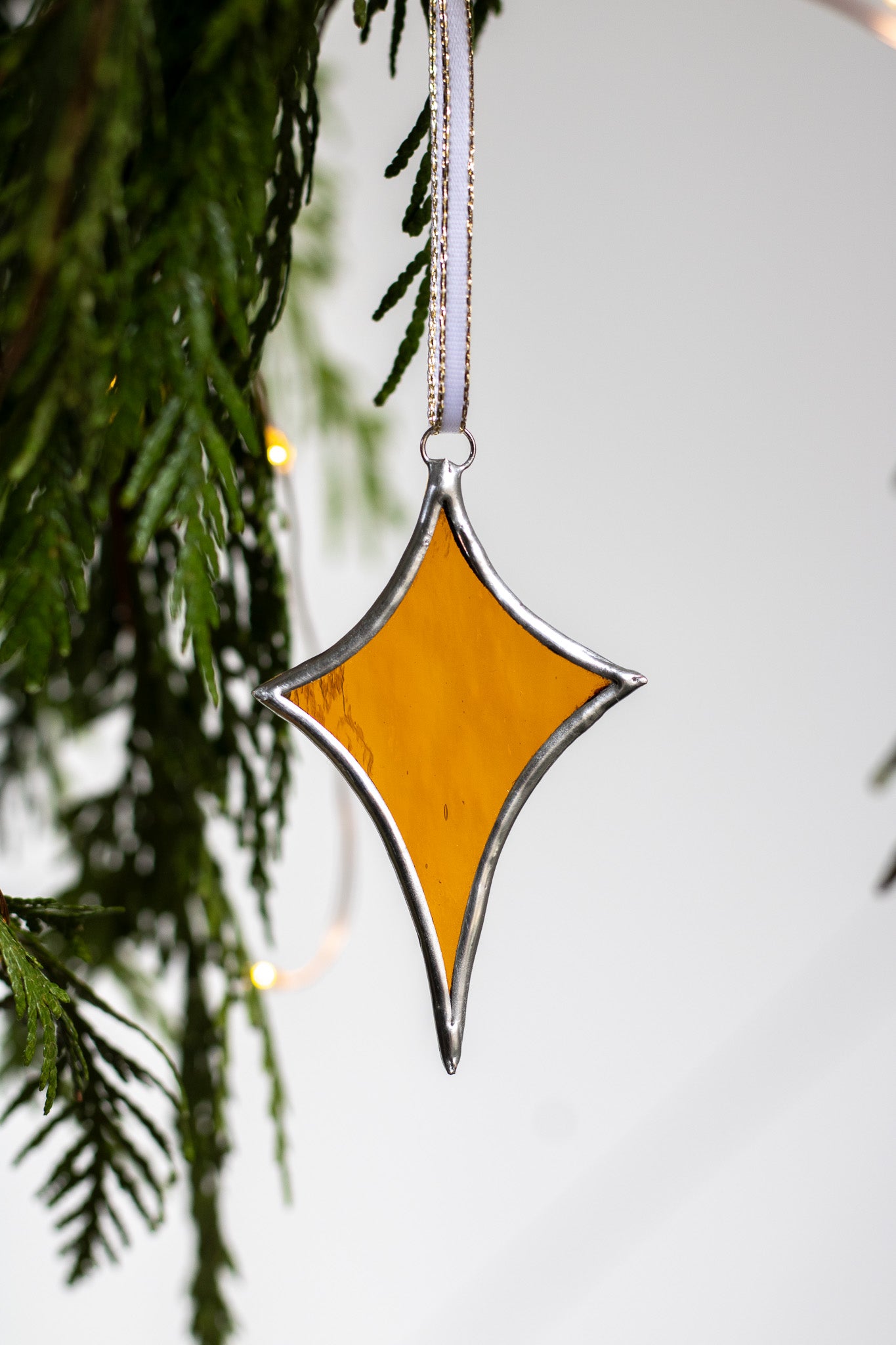 Star Stained Glass Ornament