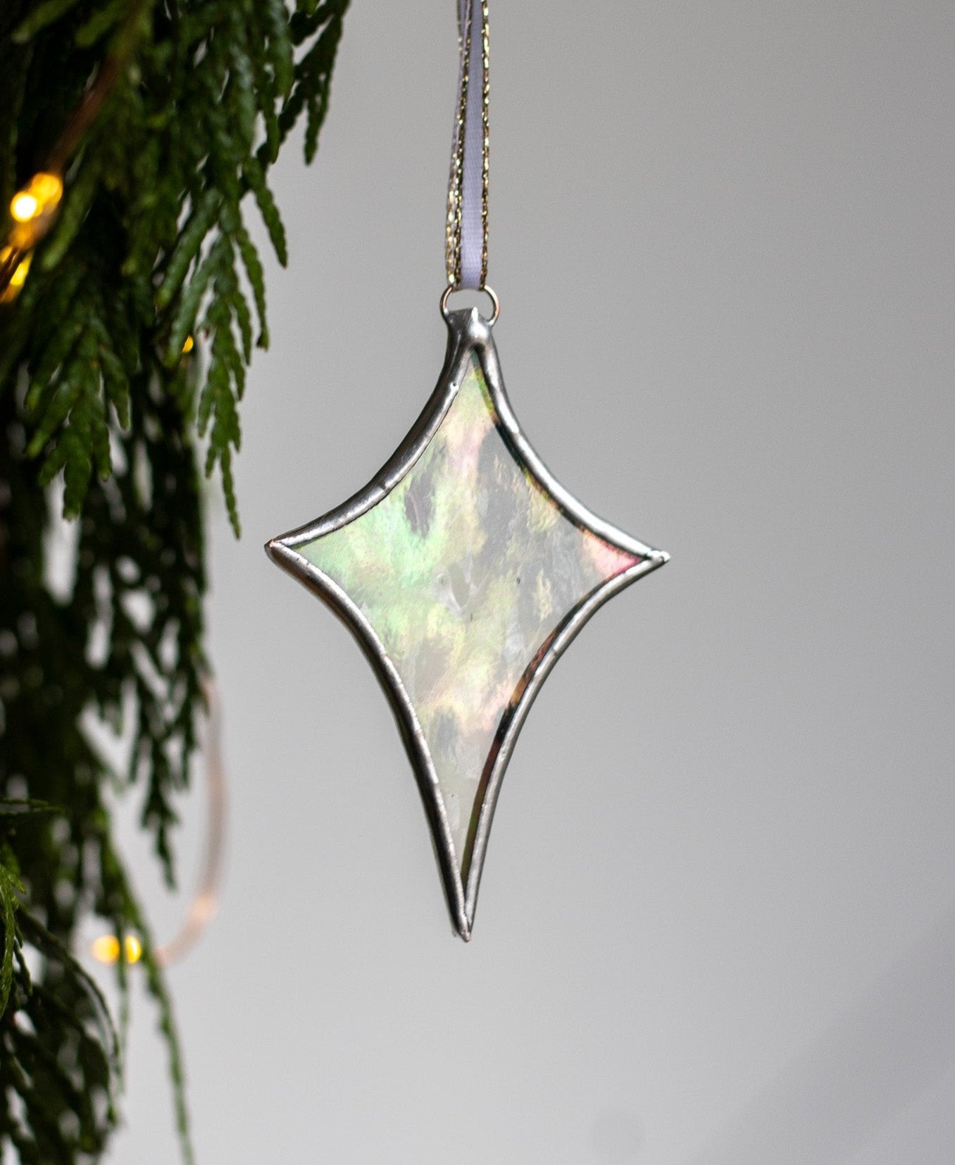 Star Stained Glass Ornament