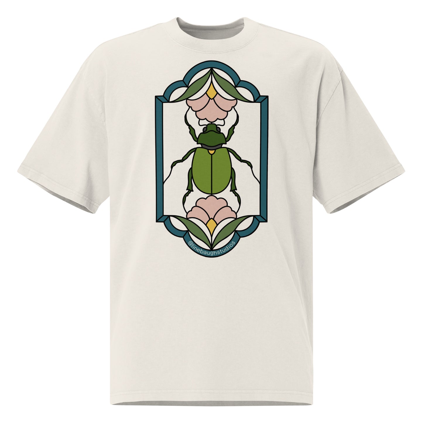 Scarab Beetle Oversized faded t-shirt