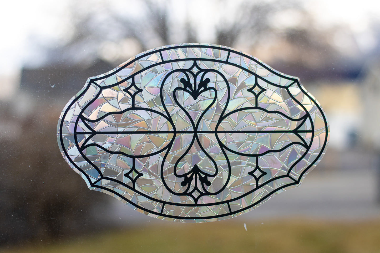 Two Swans Window Cling