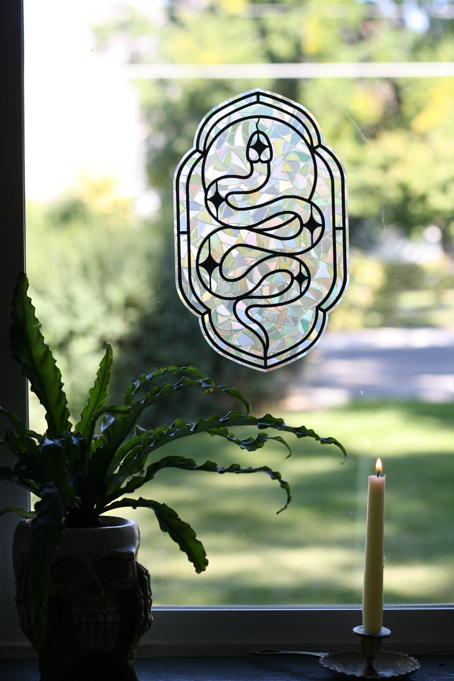 Moon Snake Window Cling