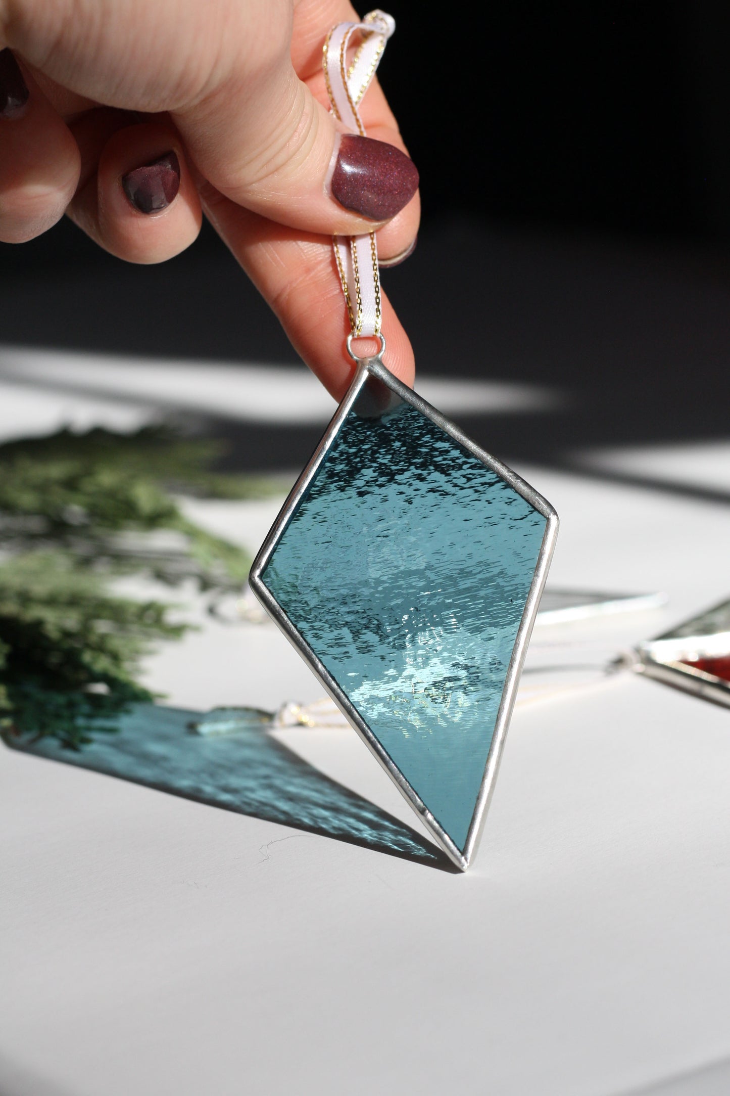 Diamond Stained Glass Ornament