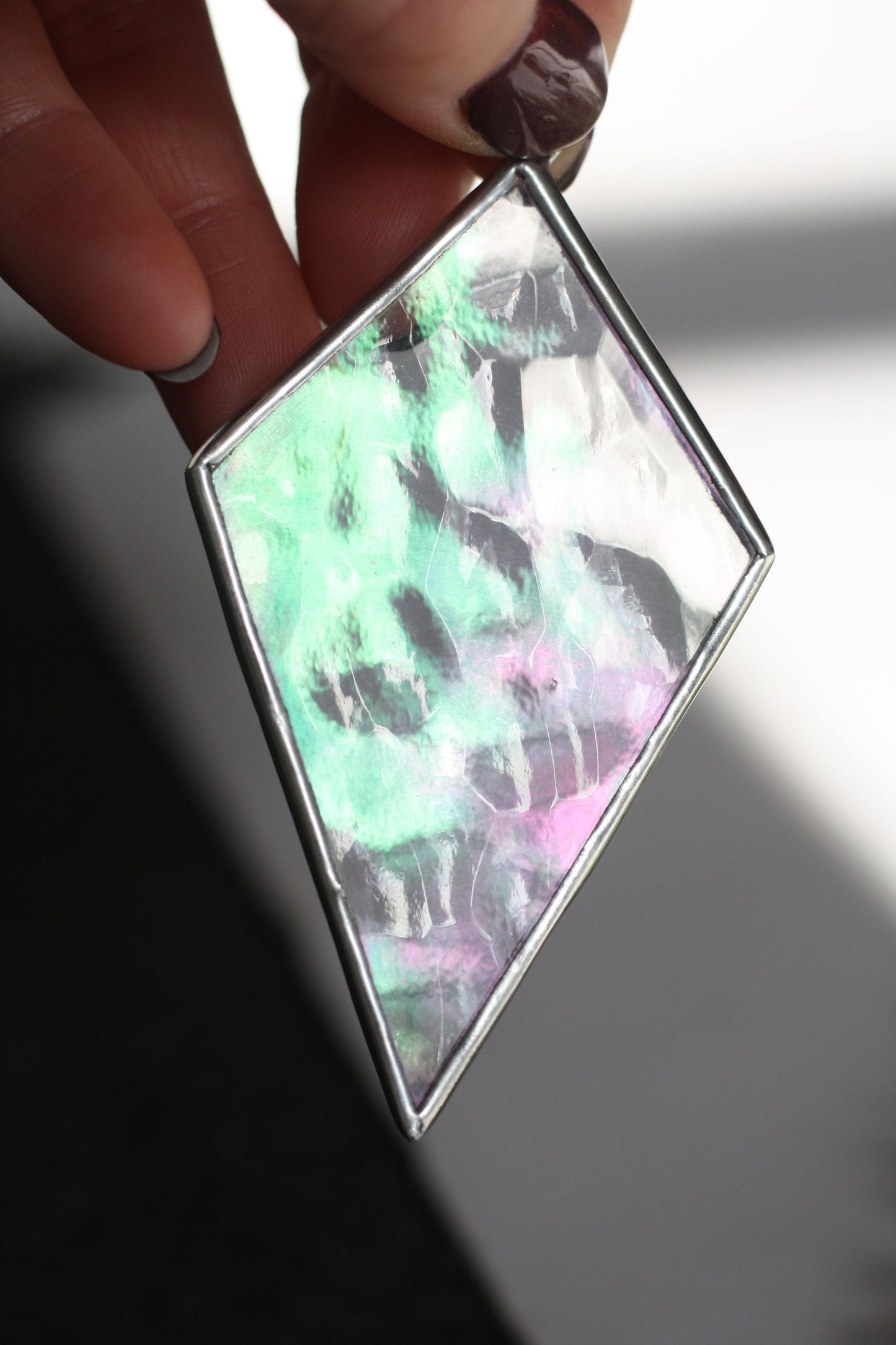 Diamond Stained Glass Ornament