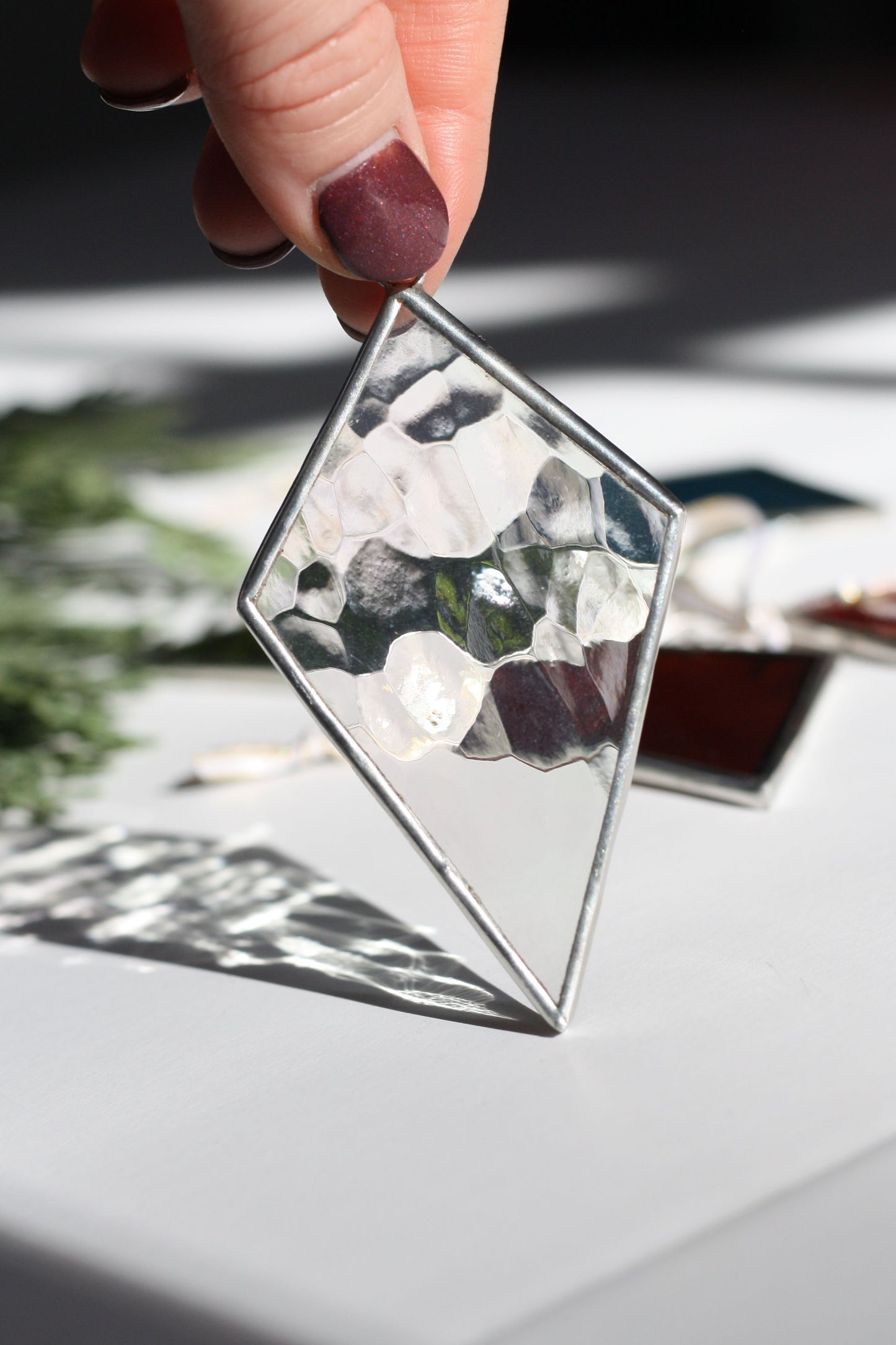 Diamond Stained Glass Ornament