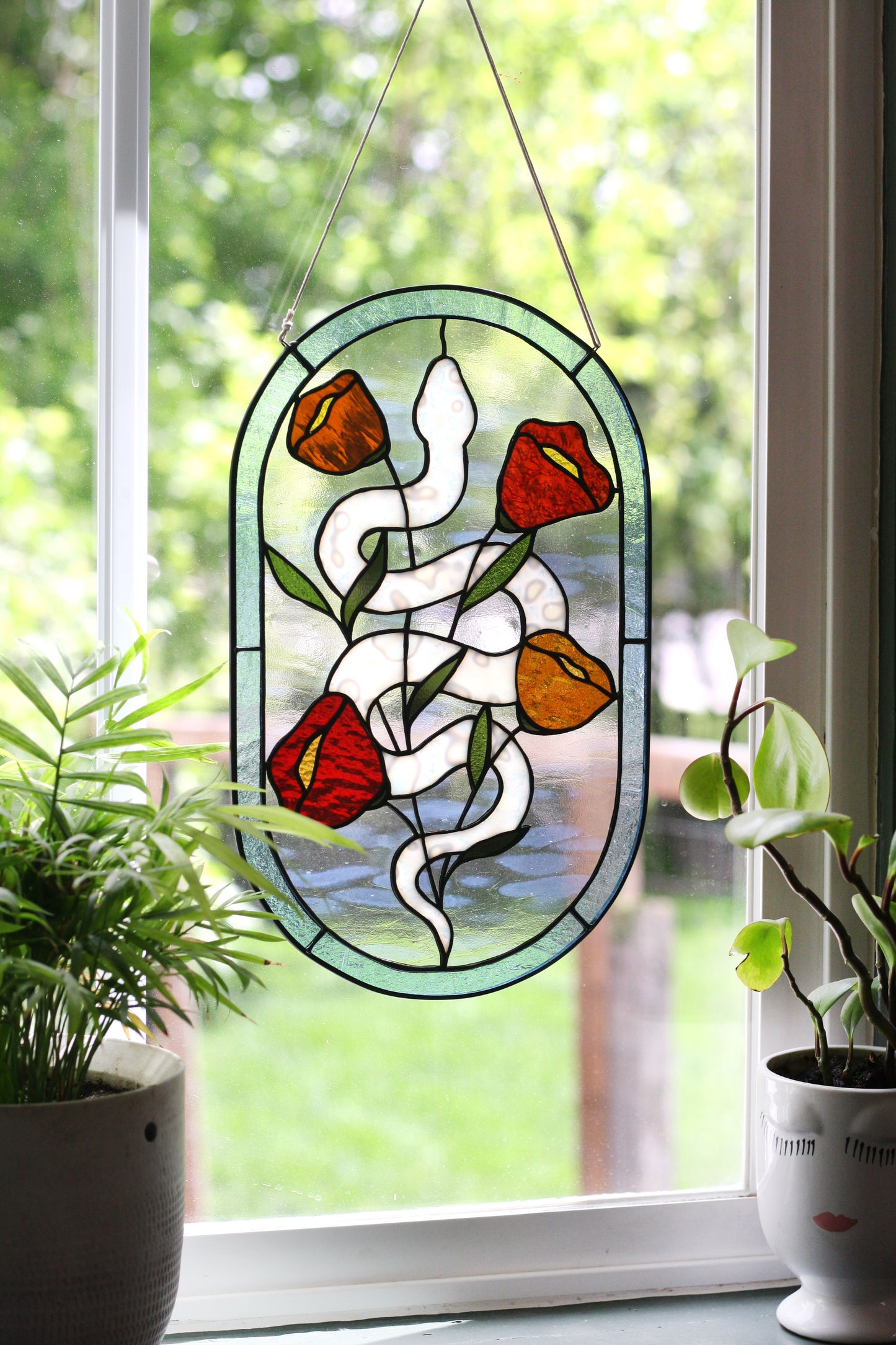 Snake in the Poppies Panel