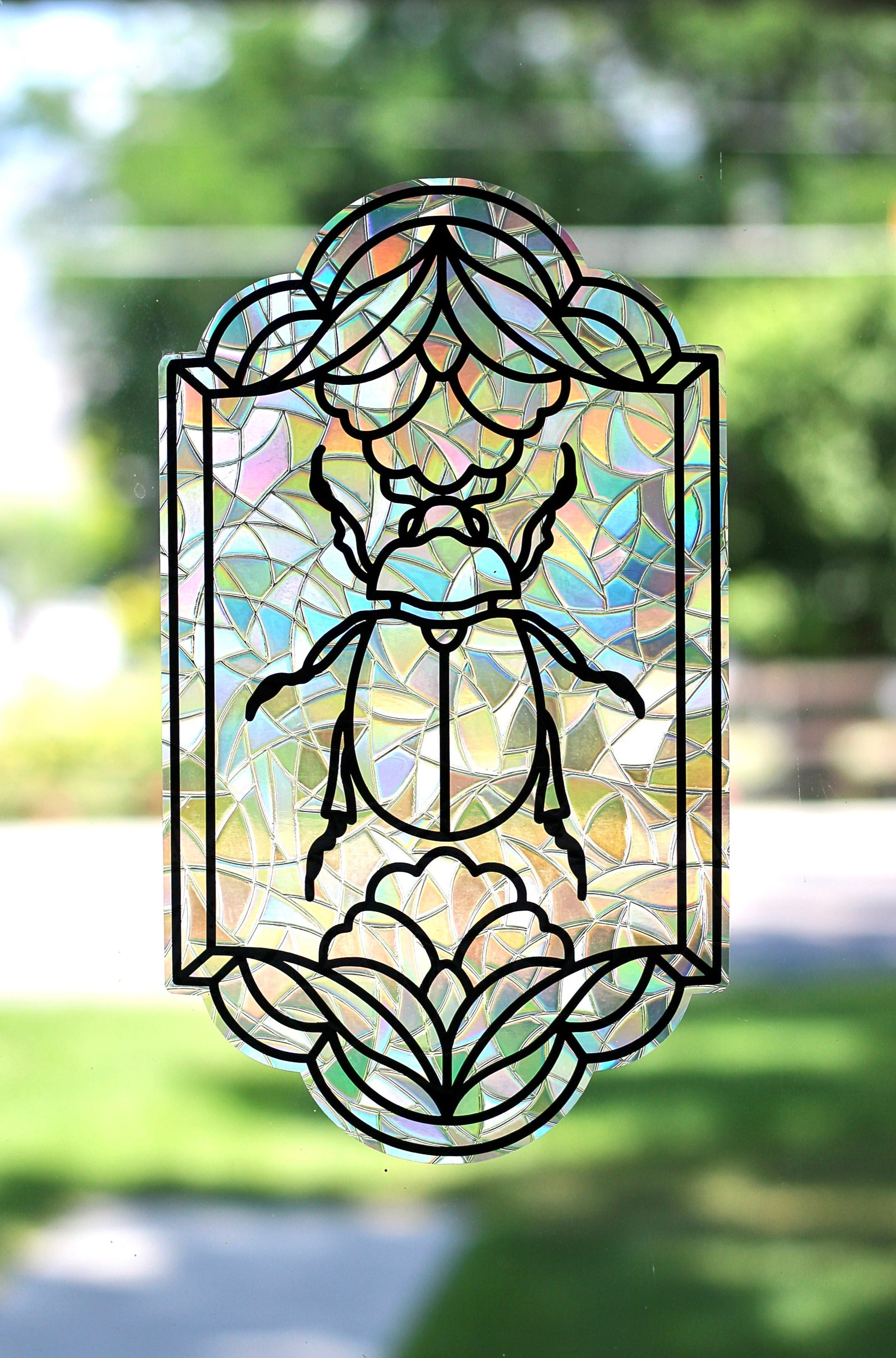 Scarab Beetle Window Cling – Linebaugh Studios
