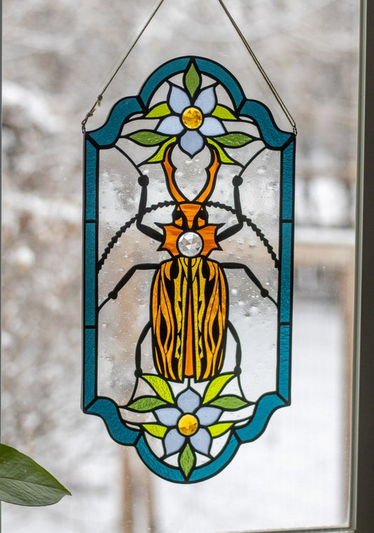 Macrodontia Beetle Suncatcher