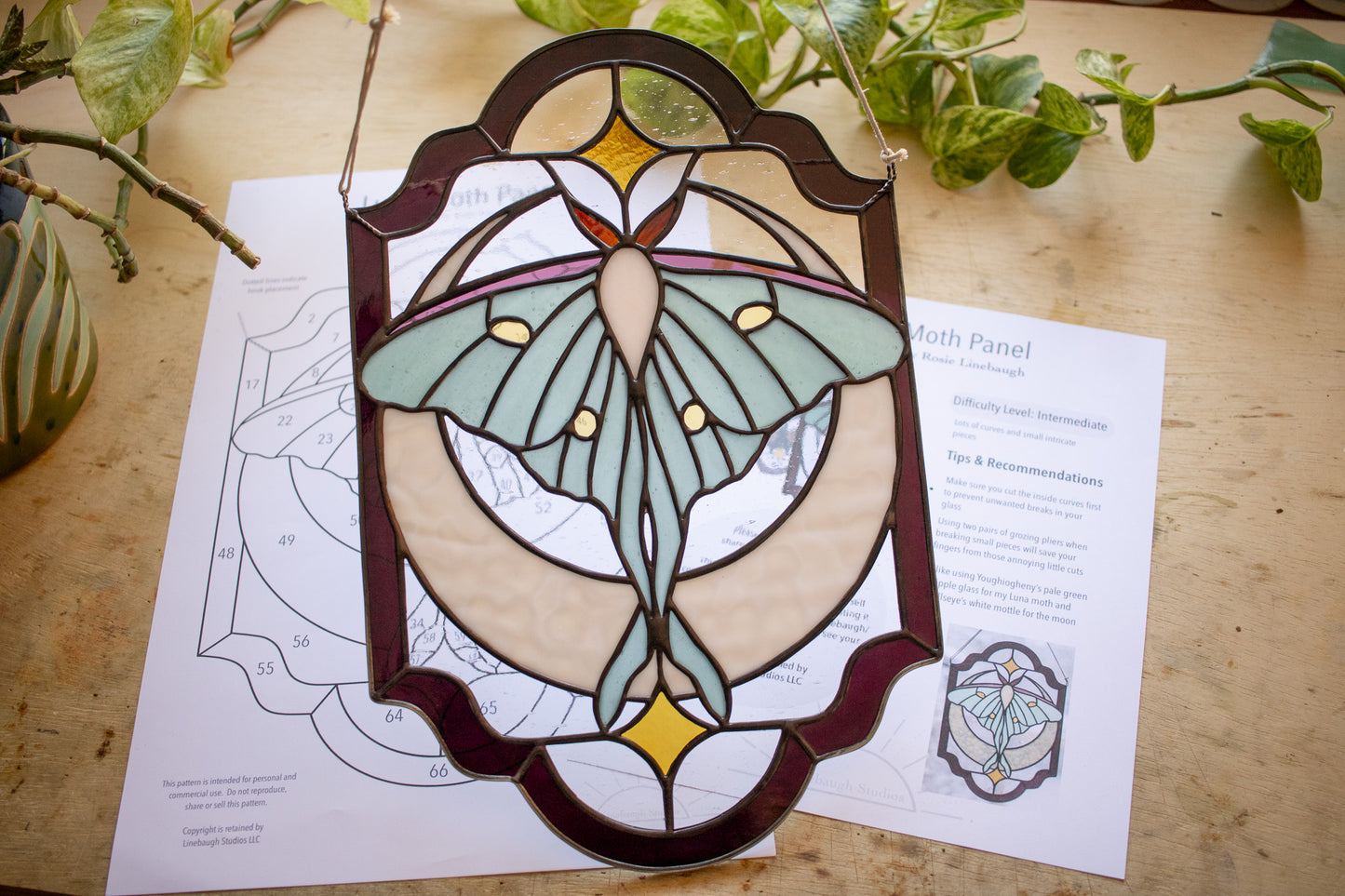 Pattern - Luna Moth Panel