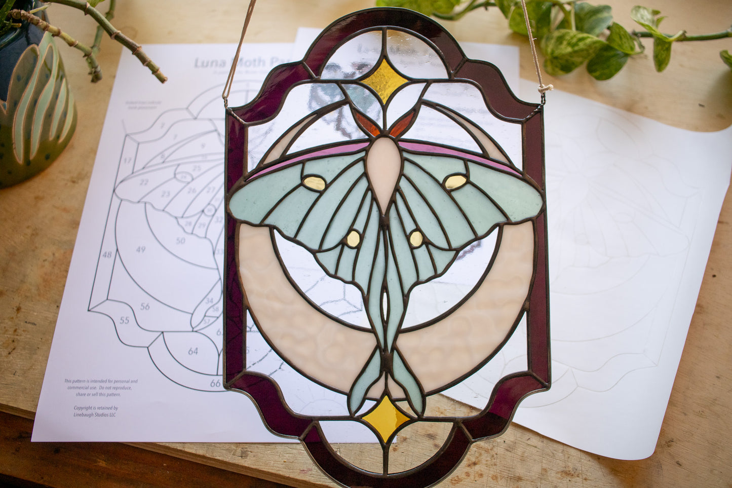 Pattern - Luna Moth Panel