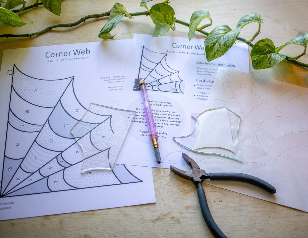 Lineing Pattern Web Pattern - Corner Web – Linebaugh Studios