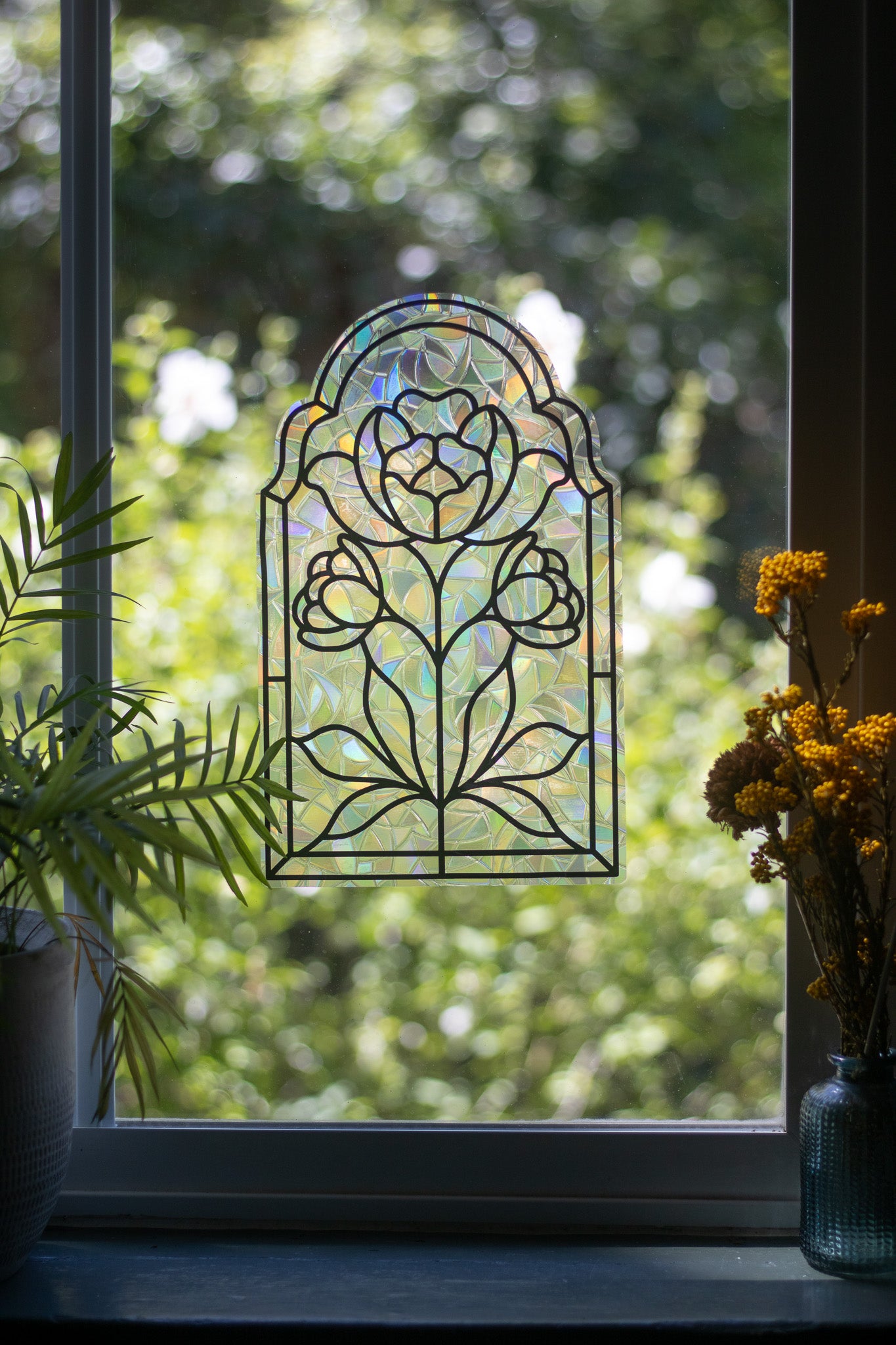 Peony Panel Window Cling