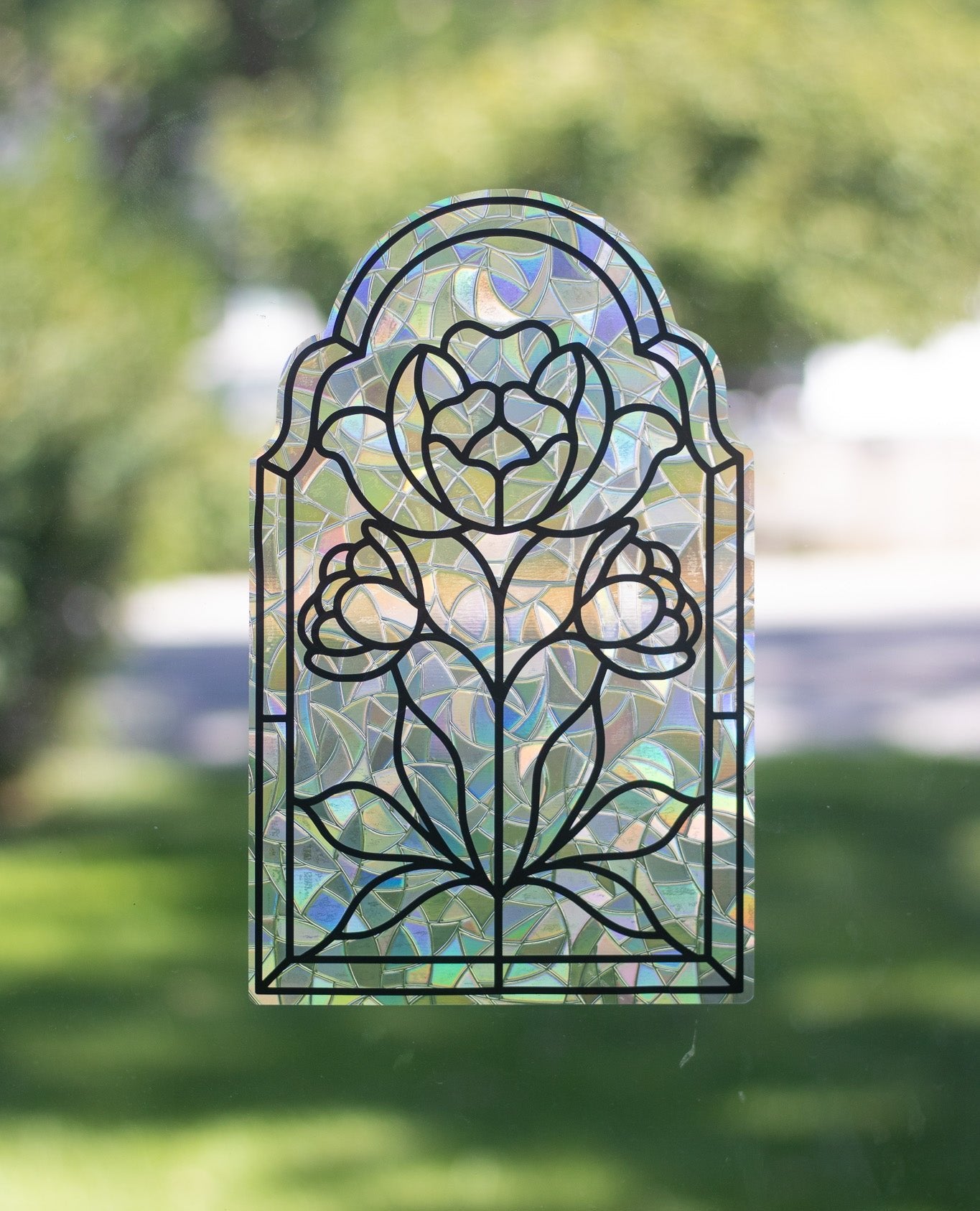 Peony Panel Window Cling