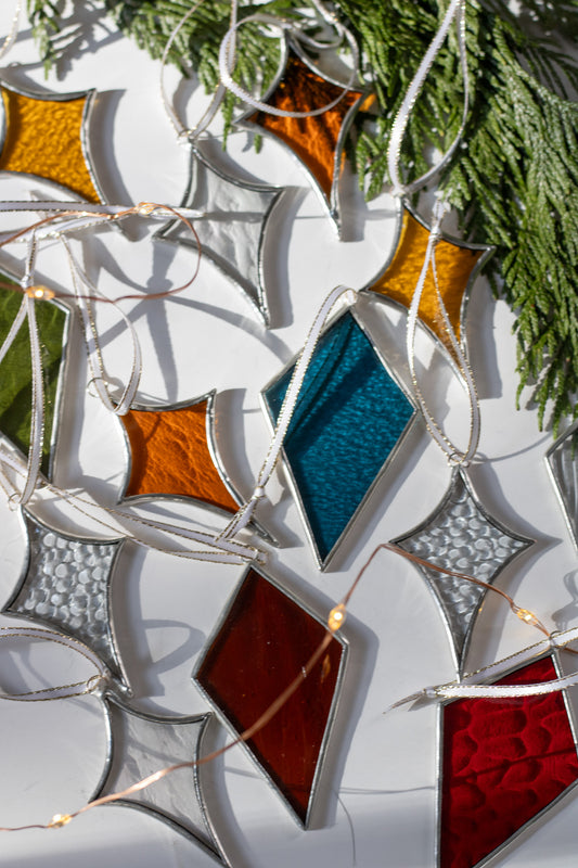 Star Stained Glass Ornament