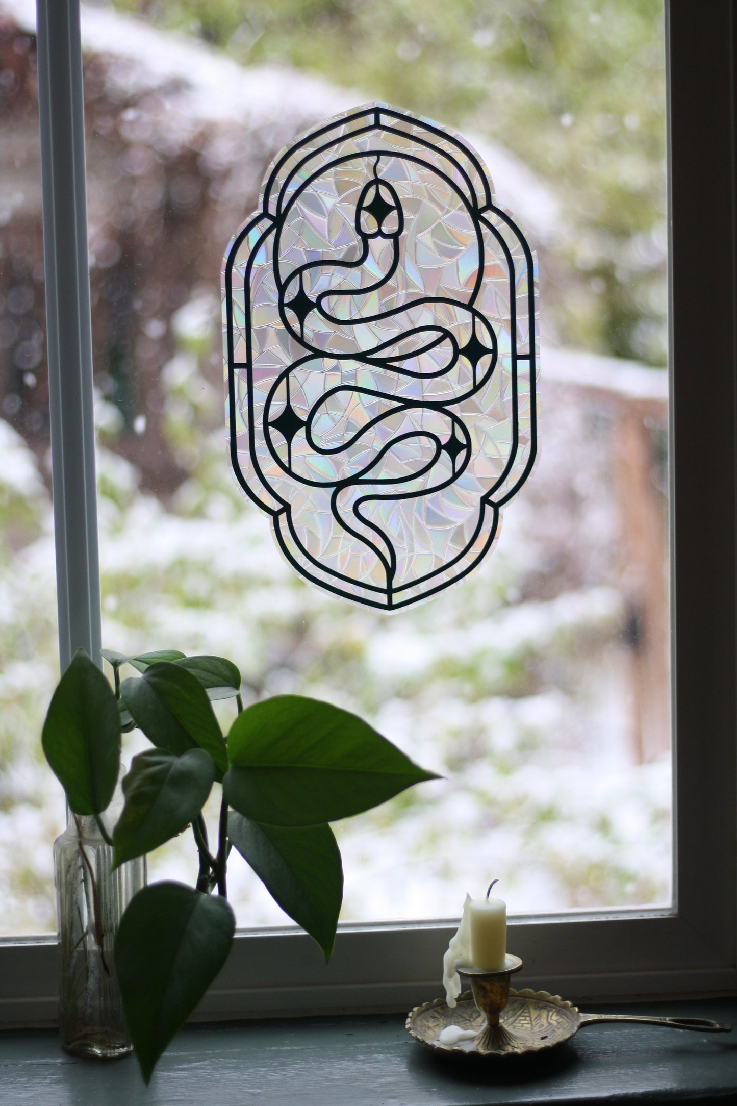 Moon Snake Window Cling
