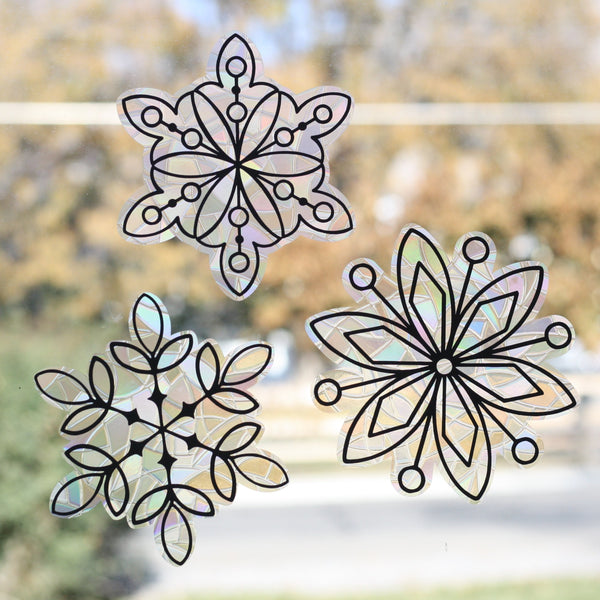 3 Pack Small Snowflake Window Clings