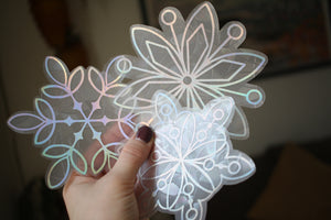 3 Pack Small Snowflake Window Clings
